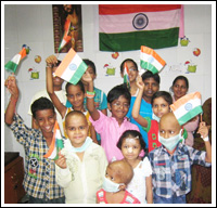 Independence Day at AIIMS playroom, Delhi