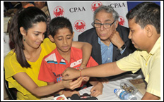 Mallika Sherawat celebrates Raksha Bandhan at CPAA